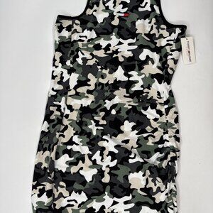 Tommy Hilfiger Camo Dress Womens XL Sleeveless Stretch Sport Performance NEW